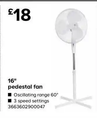 TradePoint 16'' Pedestal Fan offer