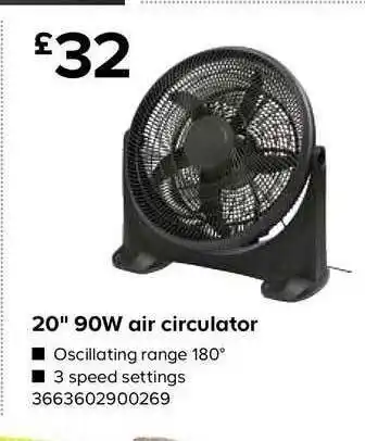 TradePoint 20'' 90w Air Circulator offer