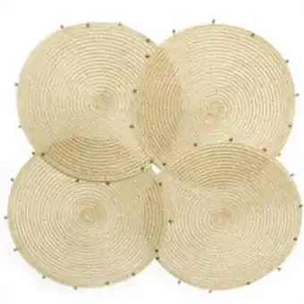 Home Bargains Home collections: pack of 4 bell placemats - gold offer