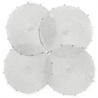 Home Bargains Home collections: pack of 4 bell placemats - silver offer