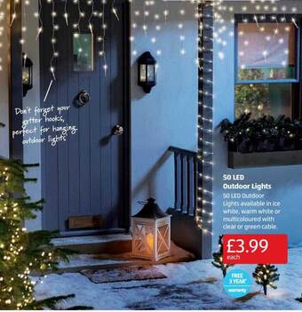 Aldi 50 led outdoor lights offer