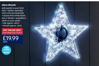 Aldi 40cm wreath offer