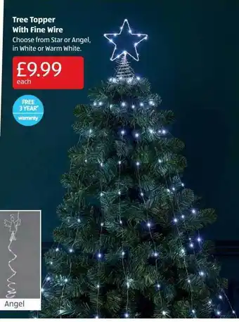 Aldi Tree topper with fine wire offer