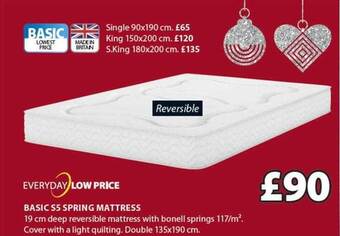 JYSK Basic s5 spring mattress offer