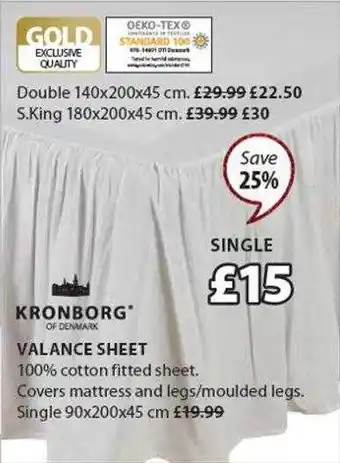 JYSK Valance sheet offer