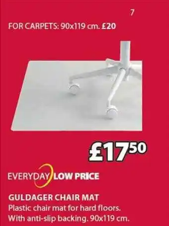 JYSK Guldager chair mat offer