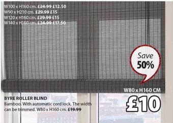 JYSK Byre roller blind offer