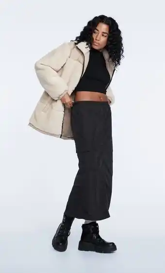 Stradivarius Nylon parachute skirt offer