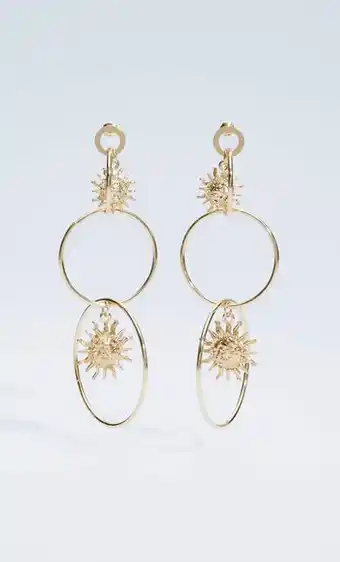 Hoop earrings with sun