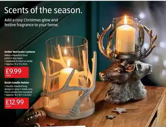 Aldi Entier hurricane lantern resin candle holder offer