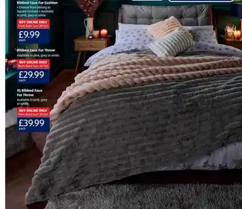 Aldi Ribbed faux fur throw xl ribbed faux fru throw offer