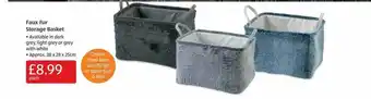 Aldi Faux fur storage basket offer