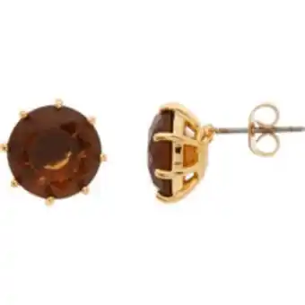 TK Maxx Brown 18ct gold plated stud earrings offer
