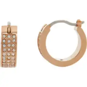 TK Maxx Rose gold tone embellished hoop earrings offer