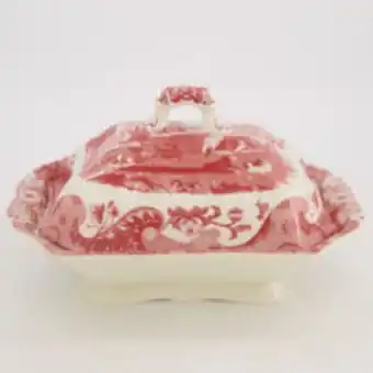 TK Maxx Pink & cream ceramic vegetable dish 18x30cm offer