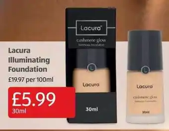 Aldi Lacura illuminating foundation offer