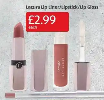 Aldi Lacura lip liner lipstick lip gloss offer
