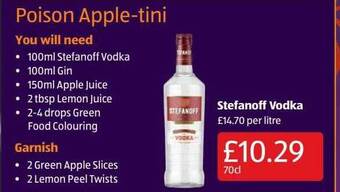 Aldi Stefanoff vodka offer