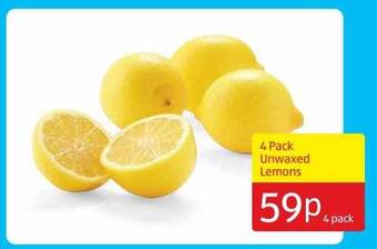 Aldi 4 pack unwaxed lemons offer