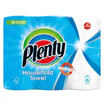 Tesco Plenty kitchen towel 6 rolls 300 sheets offer