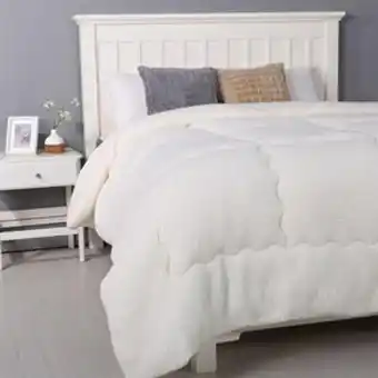 Home Bargains Home collections: teddy fleece comforter - cream offer