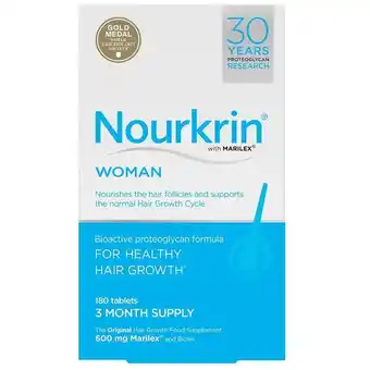 Lloyds Pharmacy Nourkrin woman hair growth tablets offer