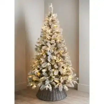 B&M Stores Pre-lit snowy daresbury christmas tree 6ft offer