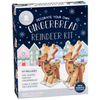 B&M Stores Decorate your own gingerbread reindeer kit 250g offer