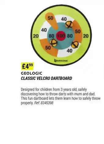 Decathlon Geologic Classic Velcro Dartboard offer