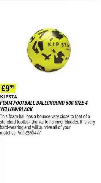 Decathlon Kipsta Foam Football Ballground 500 Size 4 Yellow-black offer