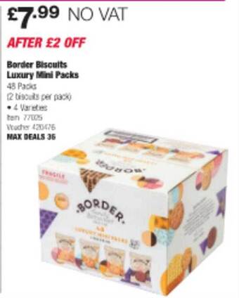 Costco Border biscuits luxury mini packs offer