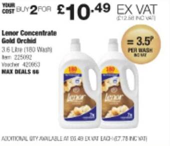 Costco Lenor concentrado gold orchid offer