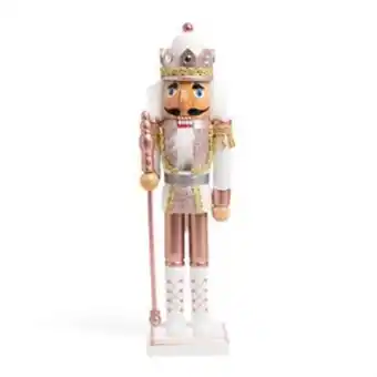 Home Bargains Festive feeling: 15" glitter nutcracker - pink offer