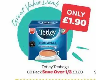 Spar Tetley teabags 80 pack offer