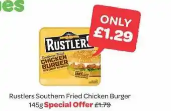 Spar Rustlers southern fried chicken burger 145g offer