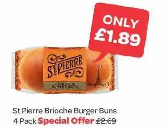 Spar St pierre brioche burger buns 4 pack offer