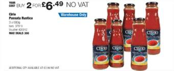 Costco Cirio passata rustica offer