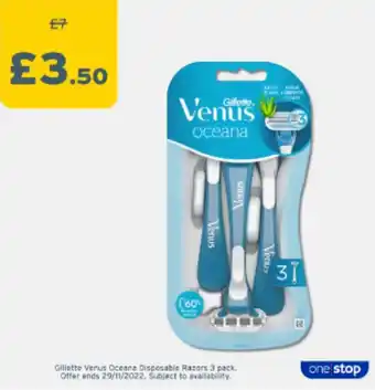 Gillette Venus Oceans Disposable Razors 3 pack
