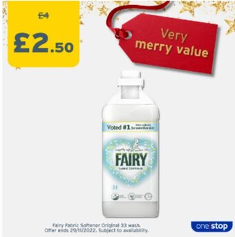 Fairy Fabric Softener Original 33 wash
