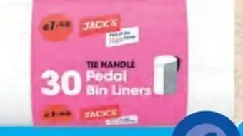 Londis Jacks 20 Swing Bin Liners Tie Handle offer