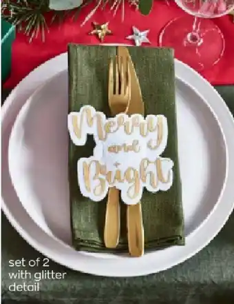 Avon Merry & Bright Cutlery Holders 11.5cm x 11.5cm offer