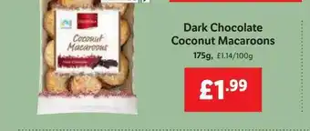 Lidl Dark chocolate coconut macaroons offer
