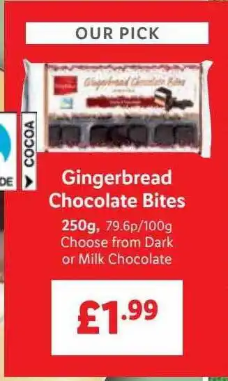 Lidl Gingerbread chocolate bites offer