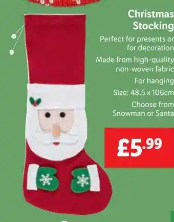 Lidl Christmas stocking offer