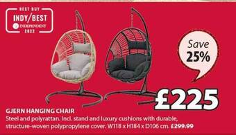 JYSK Gjern hanging chair offer