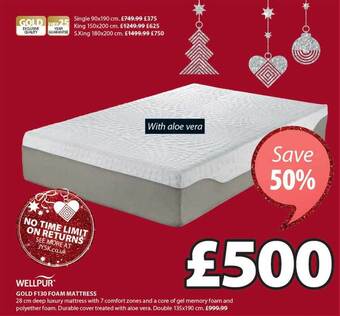JYSK Gold f130 foam mattress offer