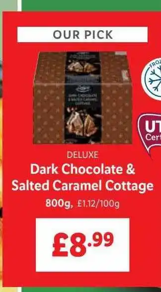 Lidl Deluxe dark chocolate & salted caramel cottage offer