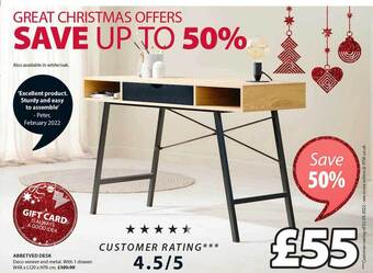 JYSK Abbetved desk offer