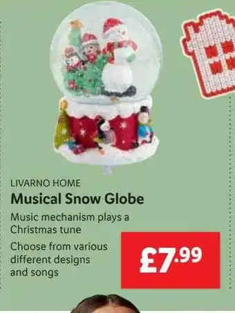 Lidl Livarno home musical snow globe offer