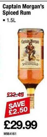 Makro Captain morgan's spiced rum offer